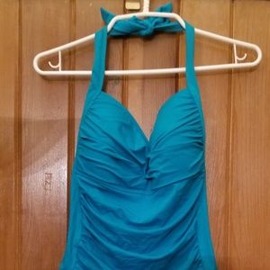Teal one piece bathing suite